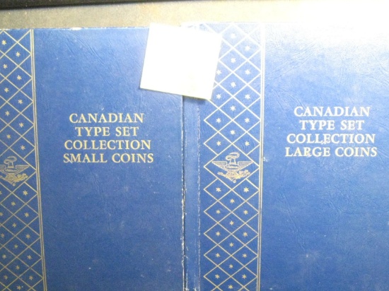 (2) Whitman Coin Albums Canadian Type Set Collection Small Coins & Canadian Type Set Collection Larg
