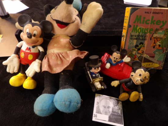 Group of Mickey & Minnie Mouse toys and etc.