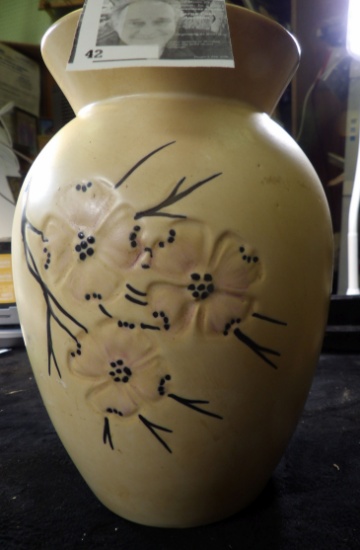 Mc Coy Pottery 9" x 5" Vase with Floral design.