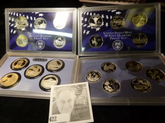2006 S, 2007 S, 2009 S, & 2010 S Proof Clad Quarter Sets. All in government plastic cases. No boxes.