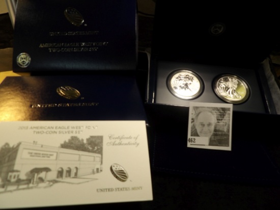 2013 West Point American Eagle Two-Coin Silver Set with COA in original Box of Issue, includes the S