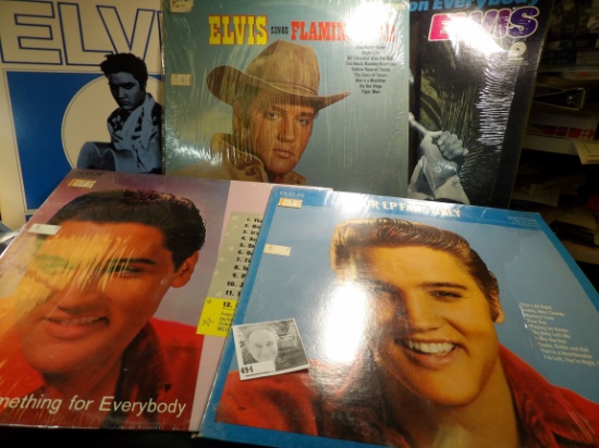 (5) Different Elvis Presley 33 1/3 LP Record Albums in slip cases. 1970 era.