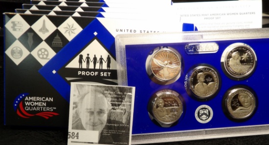 (8) 2022 S U.S. Mint American Women Quarters Proof Set in original boxes as issued. (40 coins total)