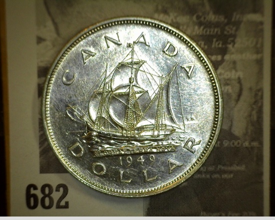 1949 King George VI Canada Silver Commemorative Dollar, MS63.