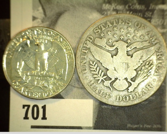 1961 P Proof Washington Quarter & 1906 P Barber Half Dollar.