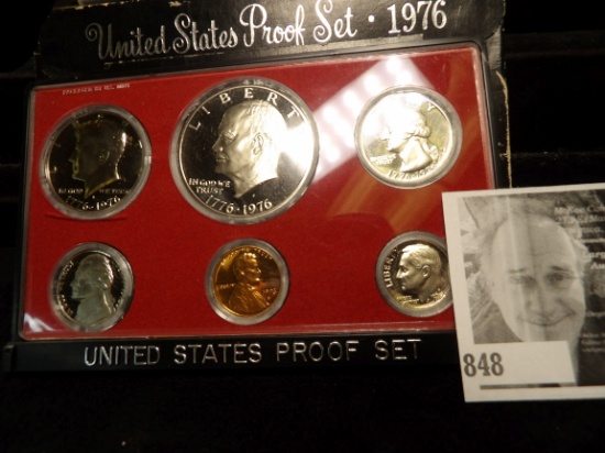 1976 S U.S. Six-piece Proof Set with Eisenhower Dollar.
