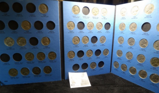 1939-1961 Partial Set of Jefferson Nickels in a blue Whitman Folder.
