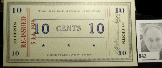 No. 2421 "The George Junior Republic" 10 Cent Scrip Freeville, N.Y. Series of 1935. "Nothing Without