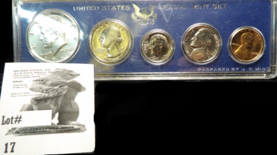 1966 U.S. Special Mint Set in original case, no box of issue. Contains 40% Silver Half-dollar.