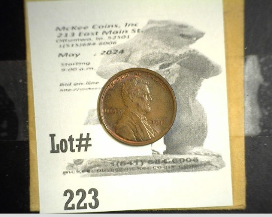 1916 P Lincoln Cent, Mostly brown Uncirculated.