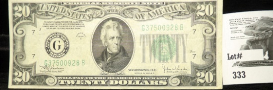 Series 1934C $20 Federal Reserve Note.