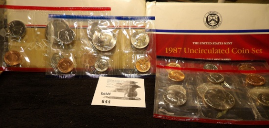 1986 & 1987 US Mint Sets Original as Issued.