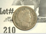 1907 O U.S. Barber Half Dime. Fine.