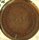 1837 Hard Times Token, Rising Phenox, Subistute for Shin Plaster.