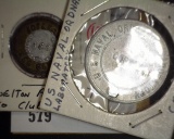 Joelton AFS NCO Club Bi Medal Good For 5c in Trade & Corona, US Naval Ordenance Labortory, Armed For