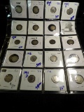 (19) Mixed date Barber Dimes in a twenty-pocket plastic page.