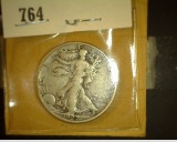 1927 S Walking Liberty Half Dollar, VG/F.