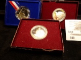 1986 Liberty Proof Half Dollar & (2) Silver Proof 1982 George Washington Half Dollars.