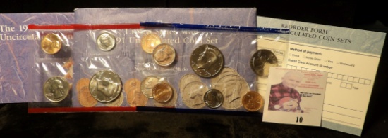 1991 P & D U.S. Mint Sets, original as issued.