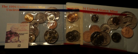 1994 P & D U.S. Mint Sets, original as issued.