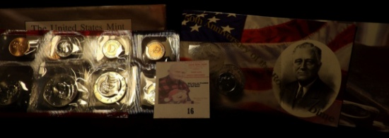 1996 P & D U.S. Mint Sets with W mintmarked Dime, original as issued.