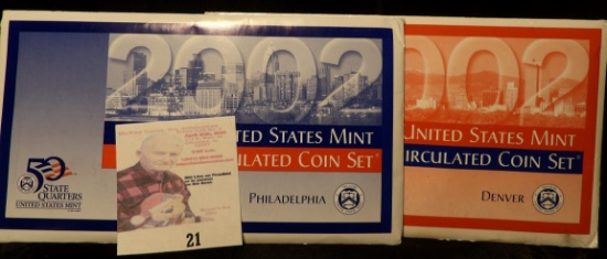 2002 P & D U.S. Mint Sets, original as issued.