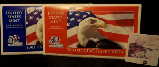 2003 P & D U.S. Mint Sets, original as issued.
