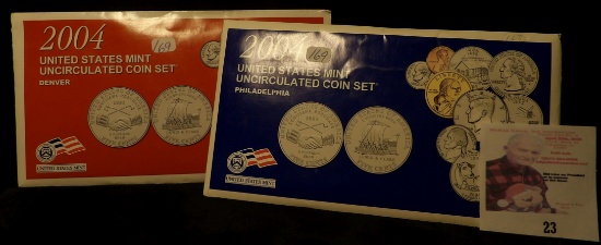 2004 P & D U.S. Mint Sets, original as issued.