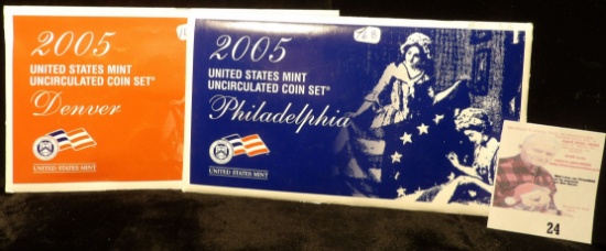 2005 P & D U.S. Mint Sets, original as issued.