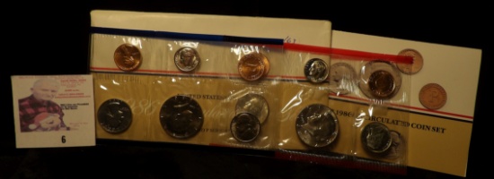 1986 P & D U.S. Mint Sets, original as issued.