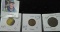 Crusty US group - 1909 Lincoln Cent - G, 1919 D Lincoln cent F, & 1865 2 cent piece - corroded
