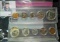 1964 & 1965 Unc Phila coin sets - 1964 has silver half, quarter & dime - 1965 has the 40% silver hal