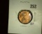 1947-D Lincoln Cent, mostly Red Uncirculated.