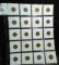 Partial Set of Lincoln Cents in a 20-pocket plastic page, dates 1918-1940.