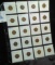 Partial Set of Lincoln Cents in a 20-pocket plastic page, dates 1918-1940.