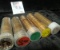 High grade solid date rolls of 1959 D, 60 D, 61 P, 63 D, & 64 D Lincoln Cents in plastic tubes.