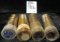 1962 D, (2) 63 P, & 63 D Solid date Rolls of BU Lincoln Cents. Stored in plastic tubes.