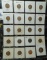 20-pocket plastic page of Lincoln Cents dating 1927-1958D.