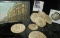 Pre World War II Post card depicting the Liverpool, England Post Office; (7) Wooden Nickels includin