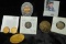 Pair of Brilliant Uncirculated Canada Cents; 1866 U.S. Three Cent Nickel; 1888-1988 Keokuk County Ce
