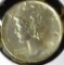 1940 S Mercury Dime, High grade with Split bands.