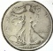 1927 S Silver Walking Liberty Half Dollar, VG-Fine. Semi key date. Carded.