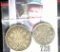 1905 1/2 Mark & 1902 One Mark German Silver Coins.