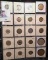 20-Pocket Plastic Page with (18) different Pennsylvania Transportation Tokens, McCormick Reaper Meda