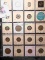 20-Pocket Plastic Page full of Medals, Tokens, & Foreign Coins. All ready to attend the coin show.