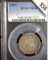 1859 Type 2 No motto U.S. Seated Liberty Quarter, slabbed PCGS XF40. 35 exist in this grade.