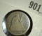 1844 U.S. Seated Liberty Dime, VG. 72,500 minted.