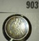 1873 Closed 3 U.S. Seated Liberty Dime, EF.