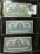January 2, 1937 Bank of Canada One Dollar, Five Dollar, & Ten Dollar Banknotes.
