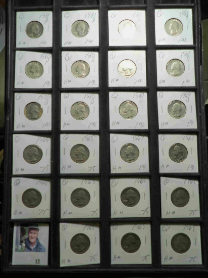 23-piece Set of 1965-1981 D Washington Quarters. All carded. Some duplicates.